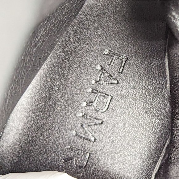 Farm Rio Women Long Black Fabric Platform Retro Round toe Knee Zip Boots size 7 - Picture 8 of 12